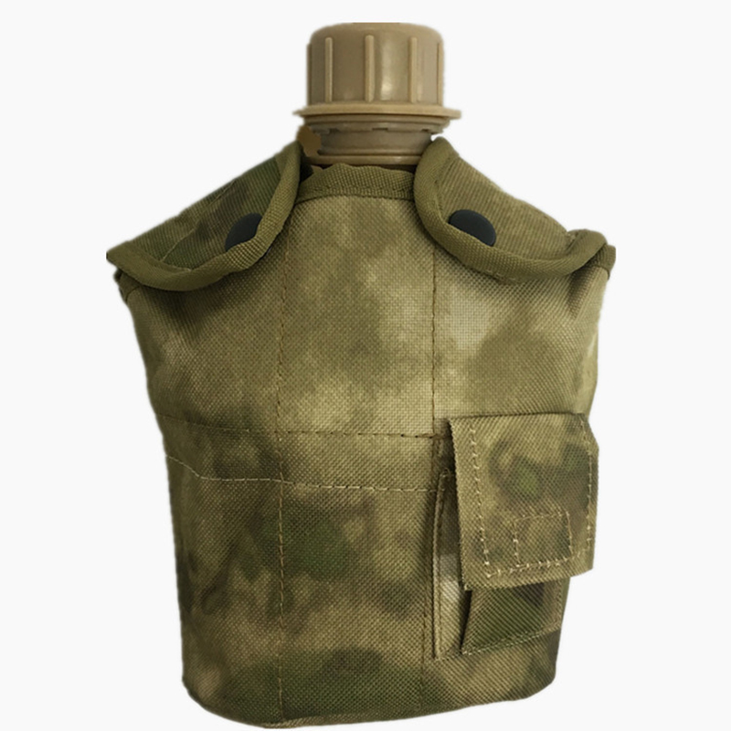 Urban Backpack Tactical - 1L 屋外軍事戦術的な水ボトル軍水筒ケトルポーチカップセットキャンプハイキングバックパッキングサバイバル