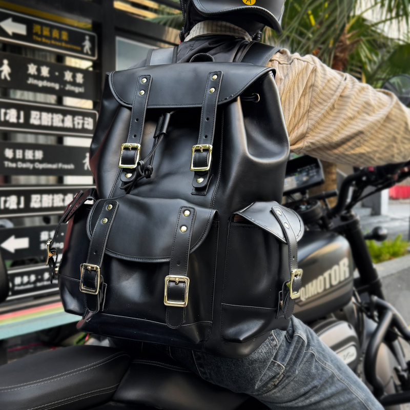 新着革バックパック高級男性本物の牛革トラベルバッグ男性ヴィン - Leather Backpack Vintage のレビューと価格