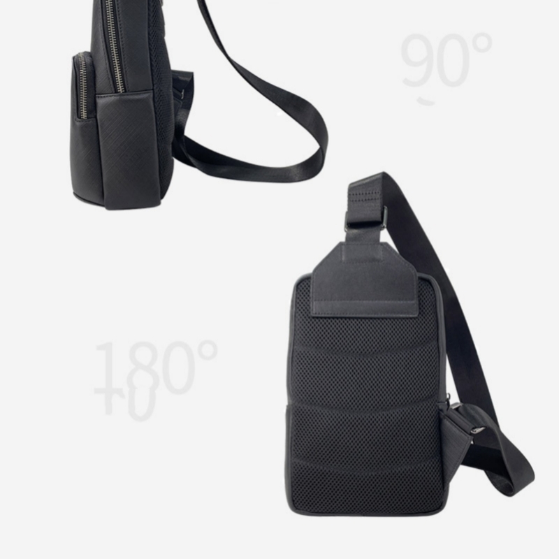 男性用多機能本革バックパック,男性用多機能チェストバッグ,ク - Leather Backpack Vintage のレビューと価格