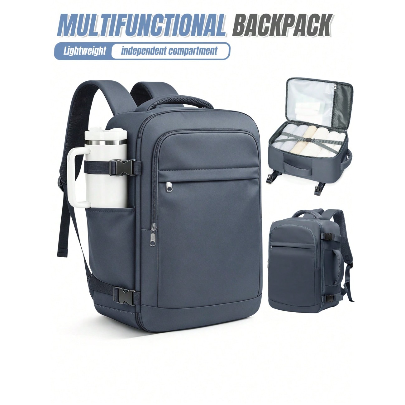 軽量大容量トラベルバックパック、防水ナイロン生地、短期旅行用 - Laptop Backpack 15.6 のレビューと価格