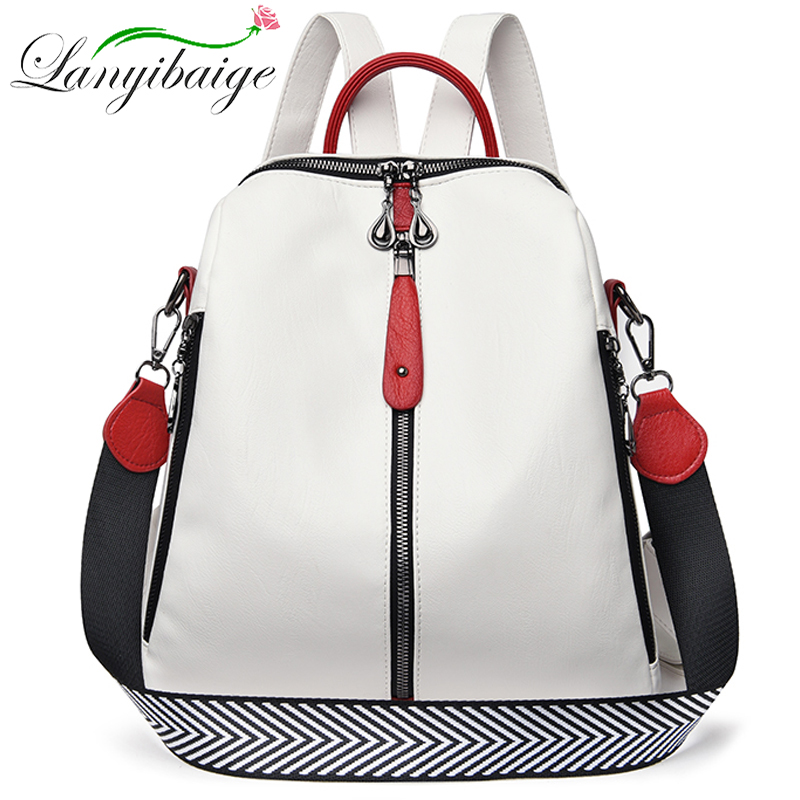 女性用ソフトレザーバックパック,高品質の白いランドセル,女の - Leather Backpack Vintage のレビューと価格