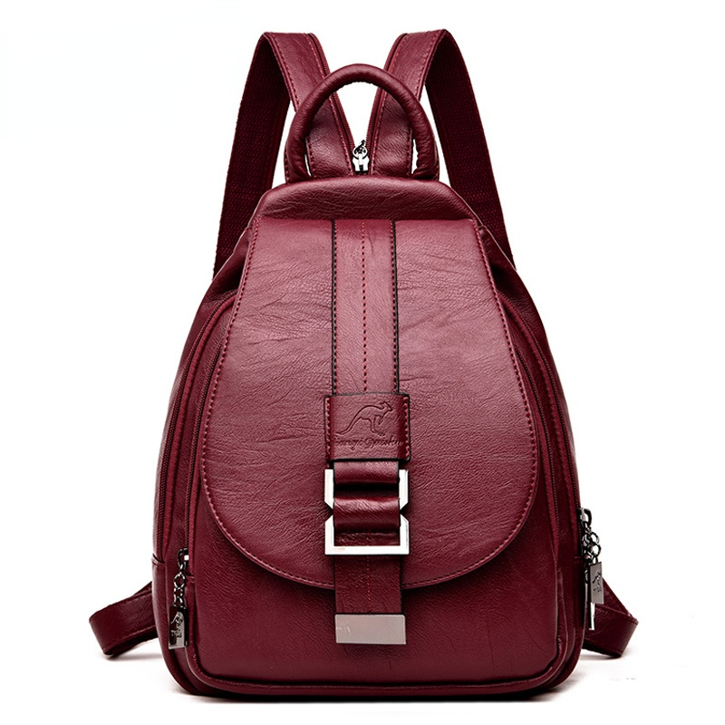 女性のレトロなスタイルのバックパック,10代の女の子のための - Leather Backpack Vintage のレビューと価格