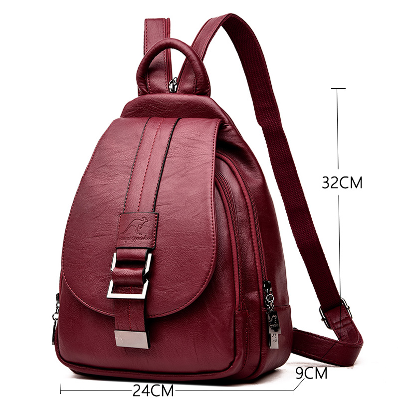 女性のレトロなスタイルのバックパック,10代の女の子のための - Leather Backpack Vintage のレビューと価格