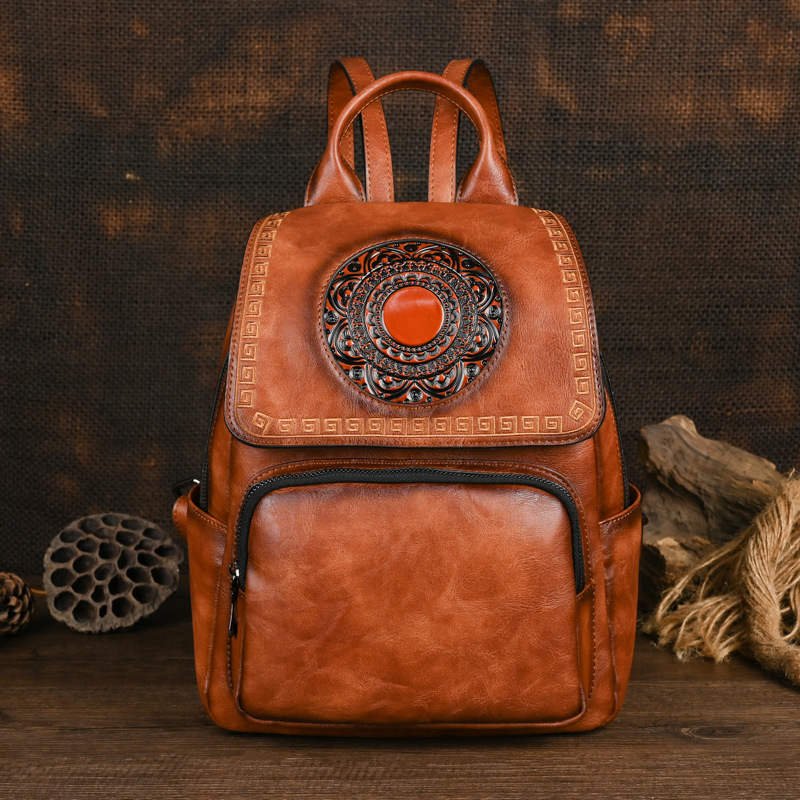 Johnature 2026 新しいヴィンテージ手作り女性用 - Leather Backpack Vintage のレビューと価格